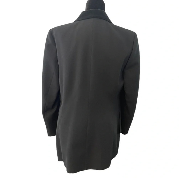 Vintage Louis Feraud single Button Black Blazer Jacket Gold Button - Picture 7 of 8